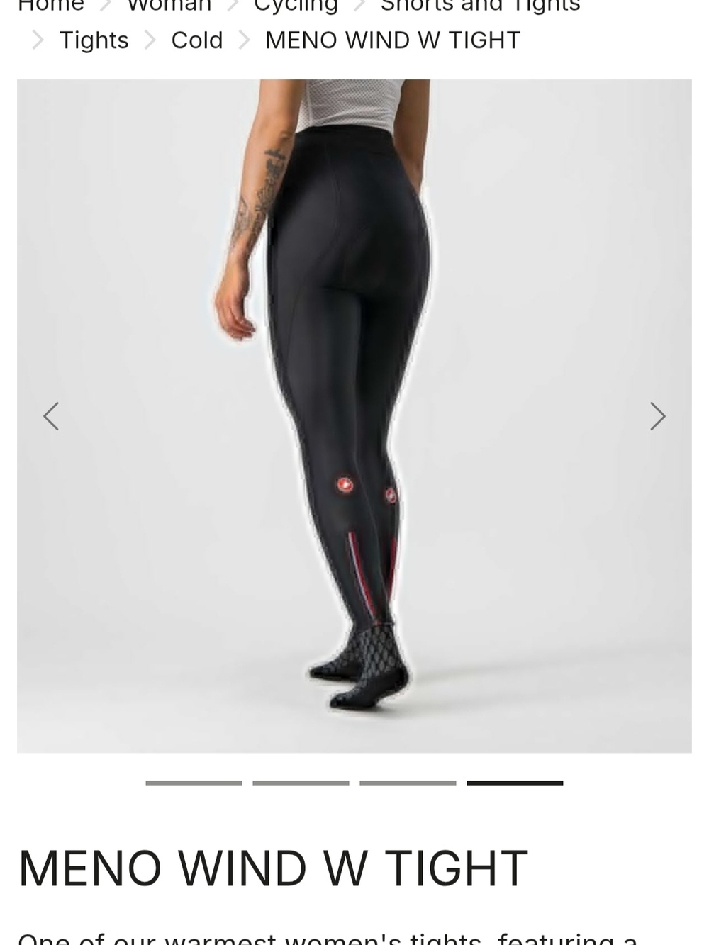 Women's Wind-Resistant Cycling Tights - Black